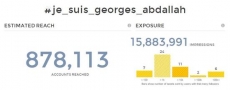 je_suis_georges_abdallah # يصل إلى أكثر من 15 مليون مغردّ